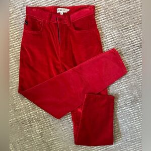 Fiorucci red velour pants